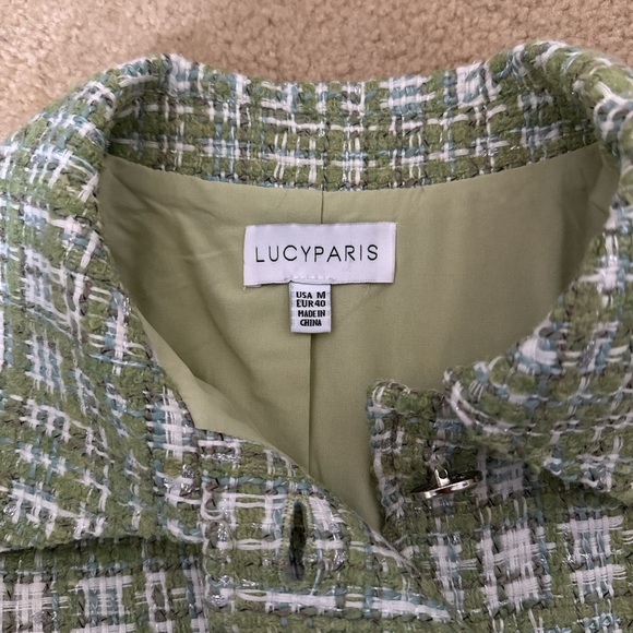 Lucy Paris Green Tweed Blazer - Picture 4 of 4